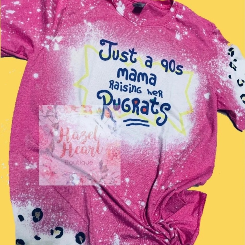 Rugrats 90s mama bleached tshirt